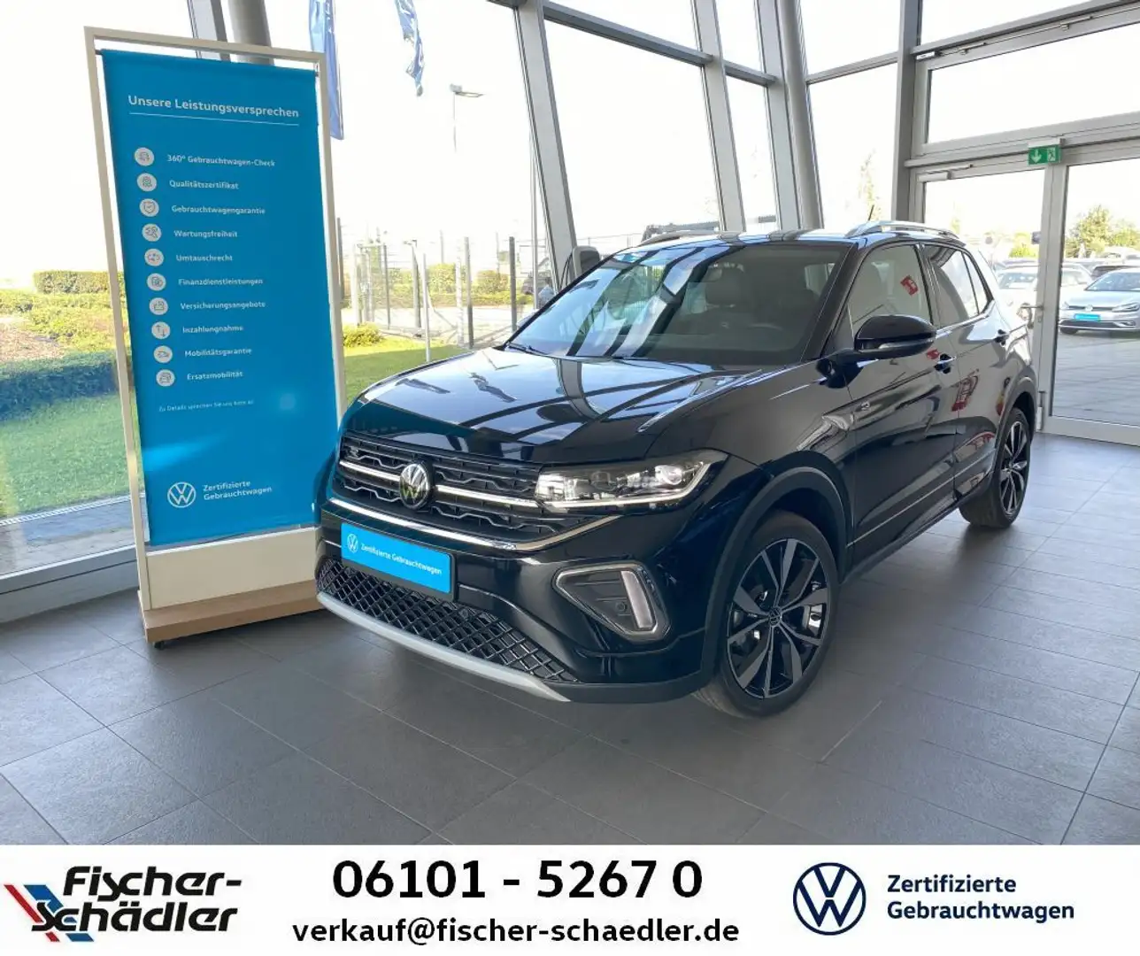 Volkswagen T-Cross R-Line 1.5TSI*DSG*AHK*RLine*Navi*IQLight Schwarz - 1