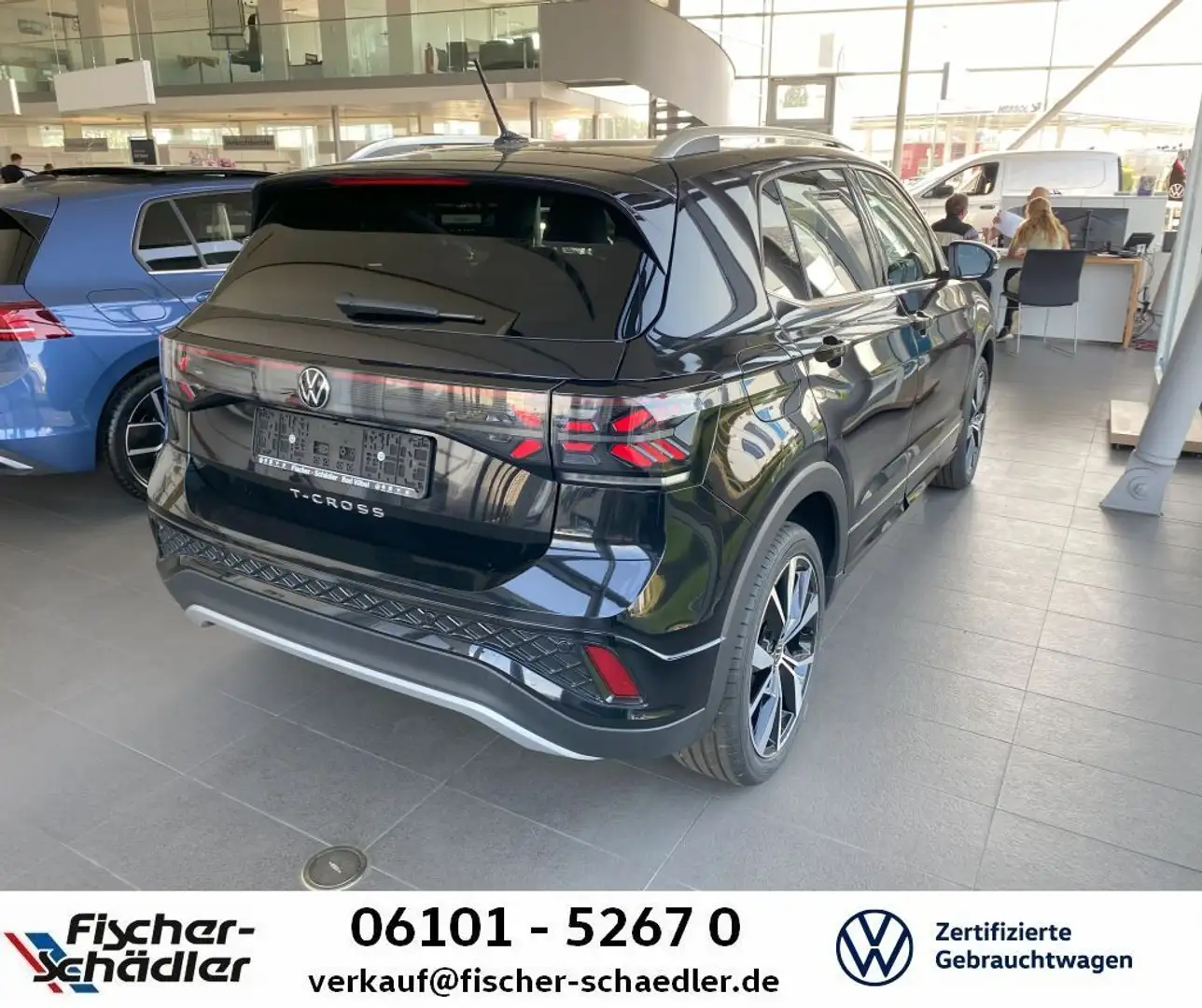 Volkswagen T-Cross R-Line 1.5TSI*DSG*AHK*RLine*Navi*IQLight Schwarz - 2
