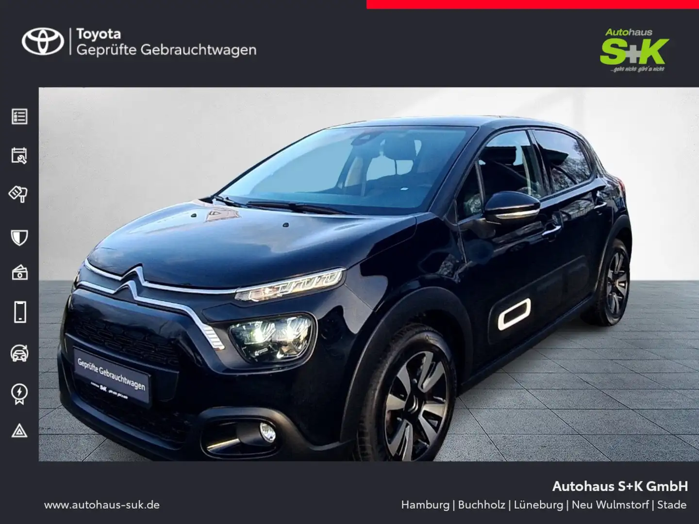 Citroen C3 Max 1,2l "R-Kamera"Carplay"Tempomat"Einparkhilfe Schwarz - 1