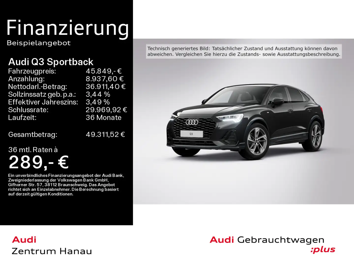 Audi Q3 35 TFSI S-LINE*AHK*LED*NAVI-PLUS*19 Schwarz - 1