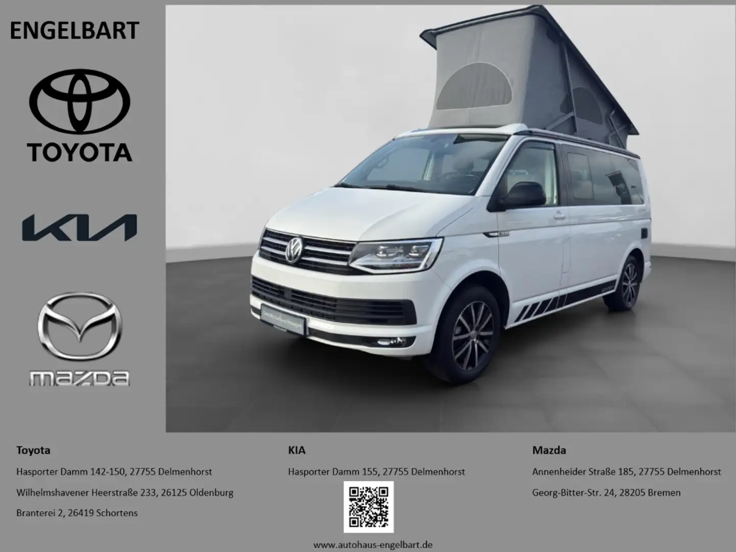 Volkswagen T6 Ocean Edition StandHZG Navi Dachzelt Blanco - 1