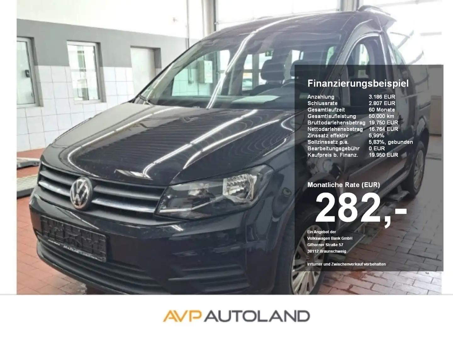 Volkswagen Caddy 1.0 TSI TRENDLINE | TEMPOMAT | SHZ | Schwarz - 1