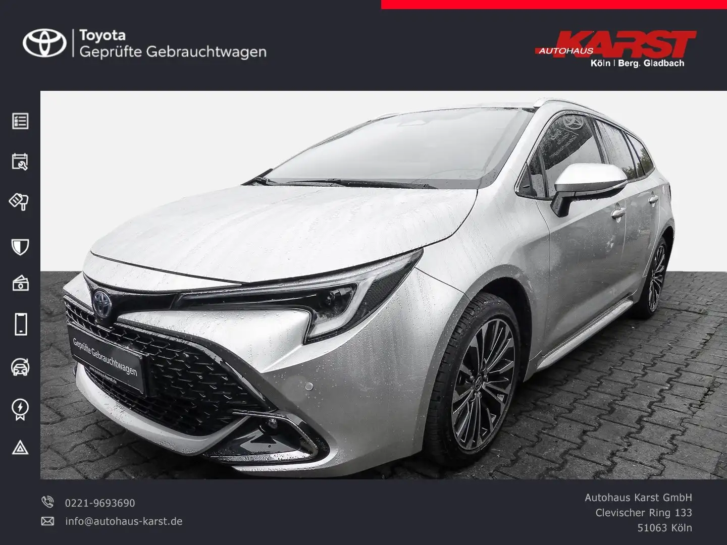 Toyota Corolla 2.0 l Hybrid TS.  Team D PDC Kamera SHZ Silber - 1