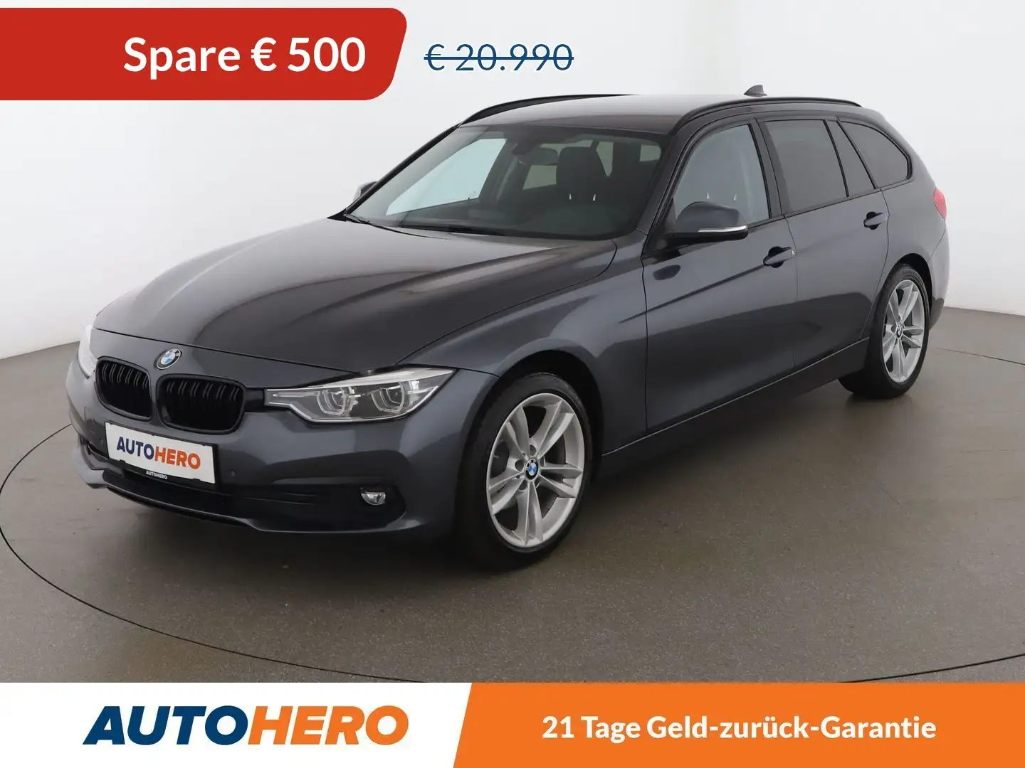 BMW 318 318d Advantage Aut. *CAM*SHZ*BT*TEMPO* Grau - 1