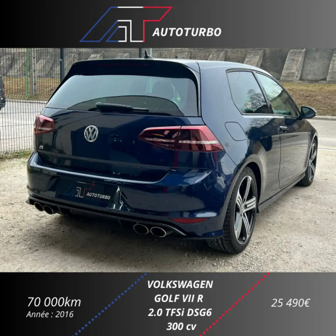 Volkswagen Golf 2.0 TSI 300CH BLUEMOTION TECHNOLOGY R 4MOTION DSG6 3P Blau - 2