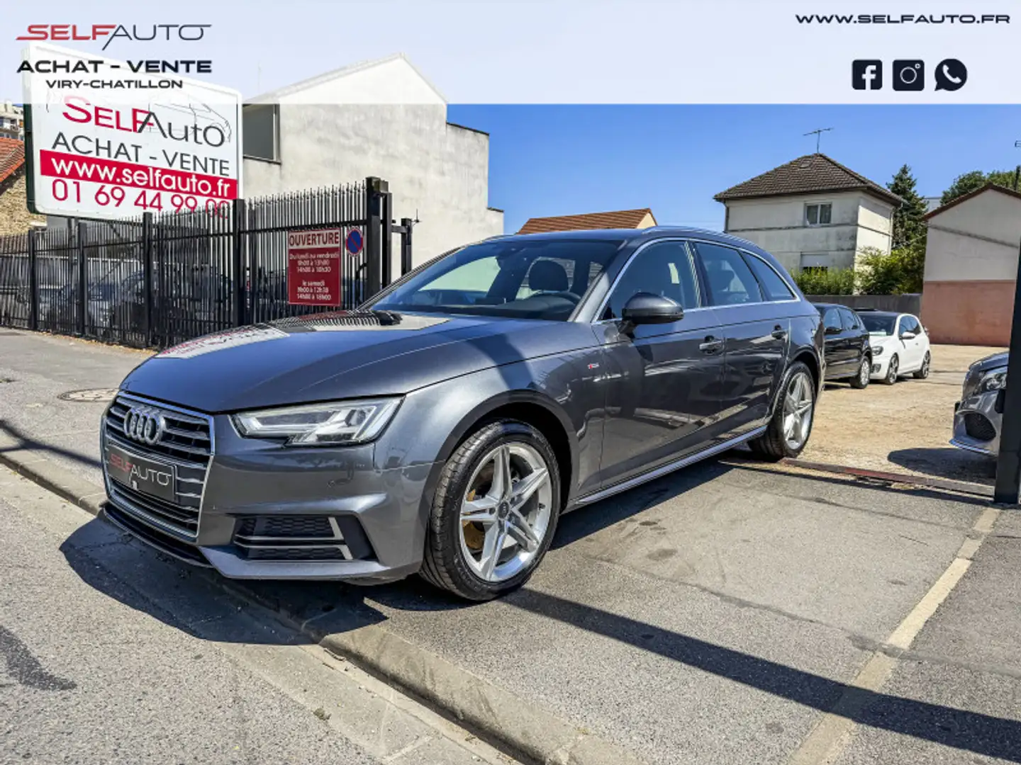 Audi A4 2.0 TDI 122CH S LINE Gris - 1