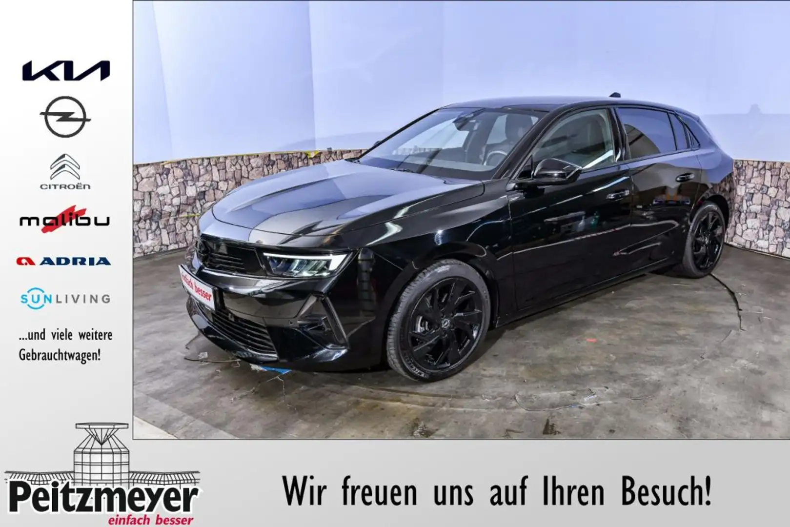 Opel Astra 1.2 Turbo Automatik GS Schwarz - 1