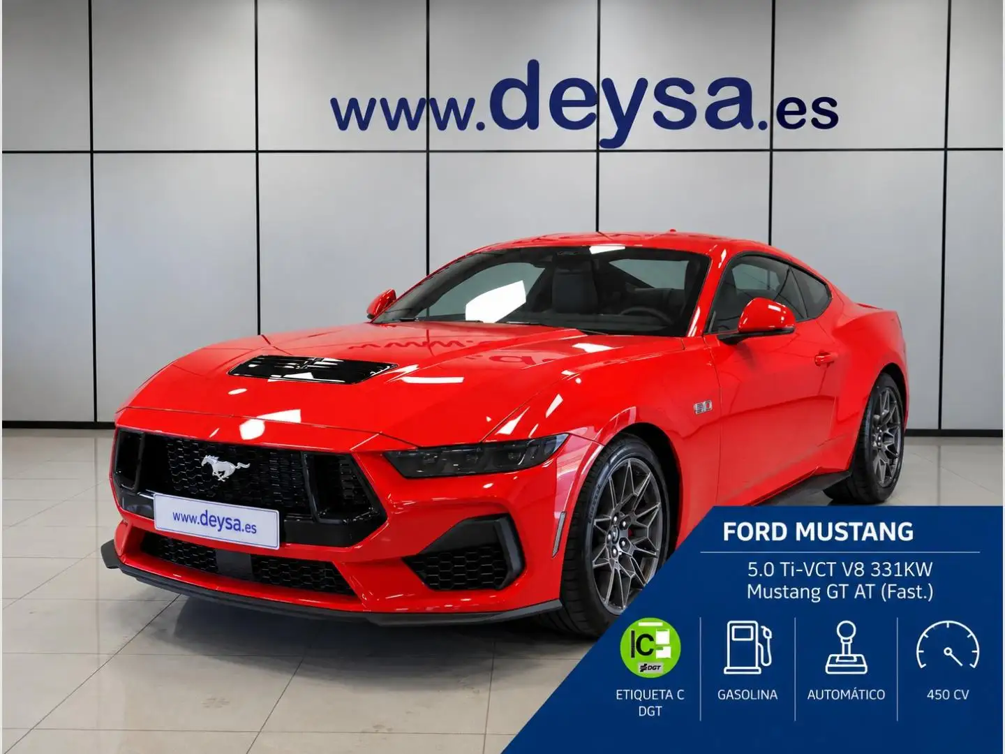 Ford Mustang 5.0 Ti-VCT V8 331KW  GT AT(Fast.) Rojo - 1