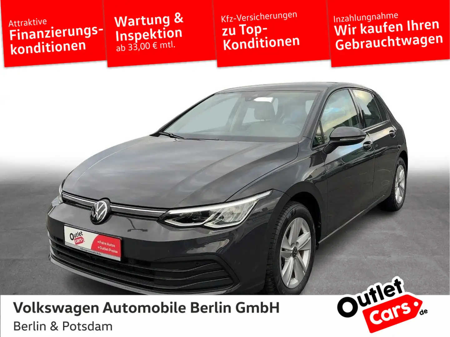 Volkswagen Golf VIII 1.5eTSI DSG LIFE NAVI LED*OUTLET*SHZ Gris - 1