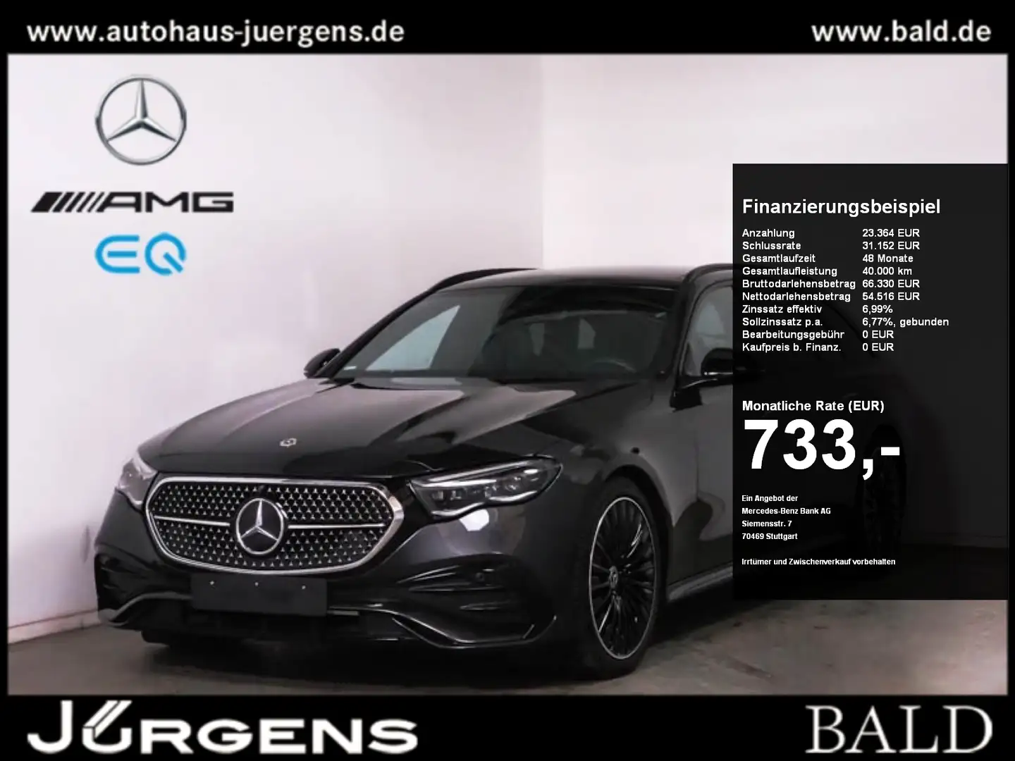 Mercedes-Benz E 450 4M T AMG-Sport/Pano/Night/Burm/DAB/360/20" Gri - 1