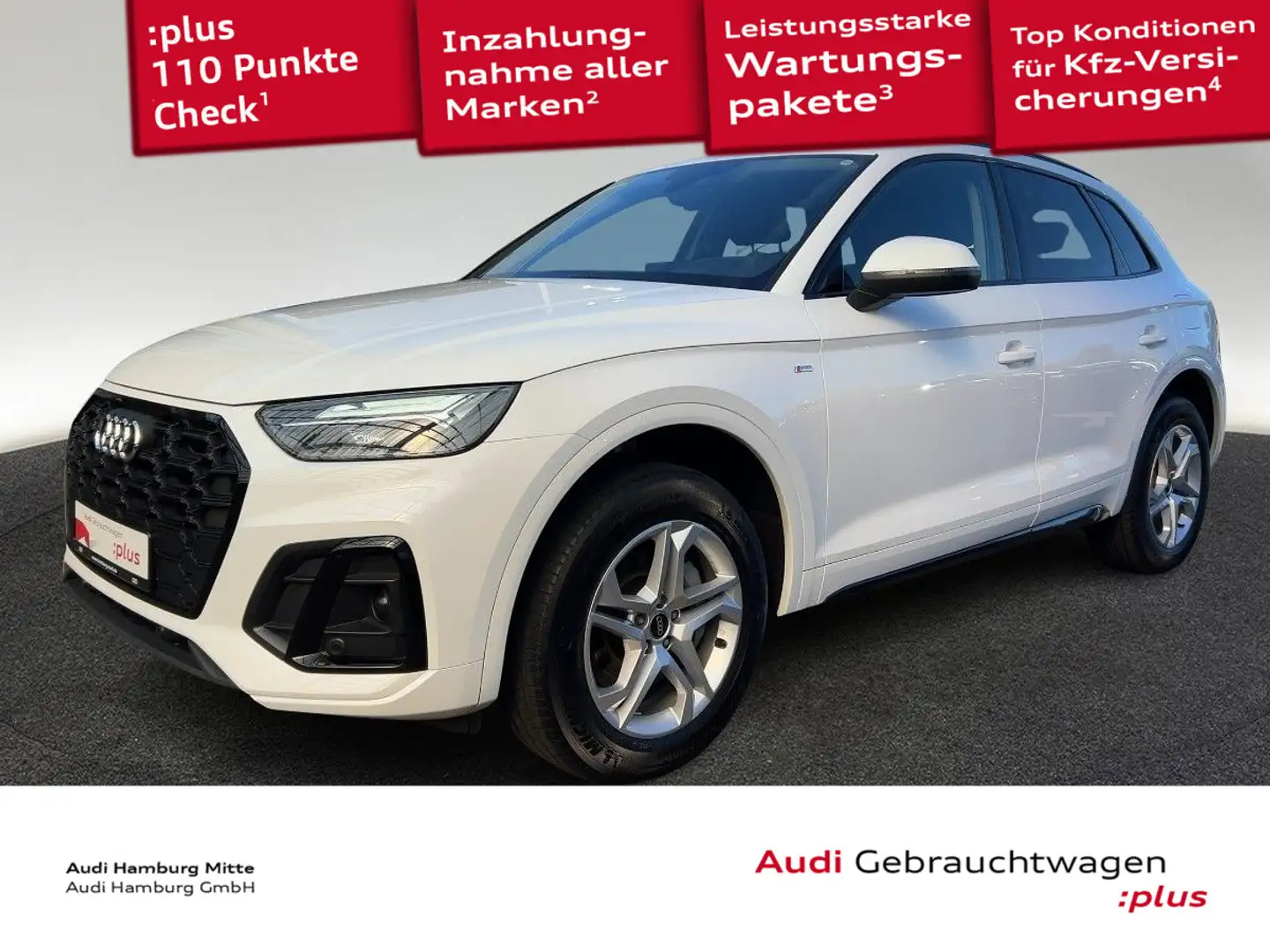 Audi Q5 55 TFSI e S line quattro S tronic LED Head-Up Weiß - 1