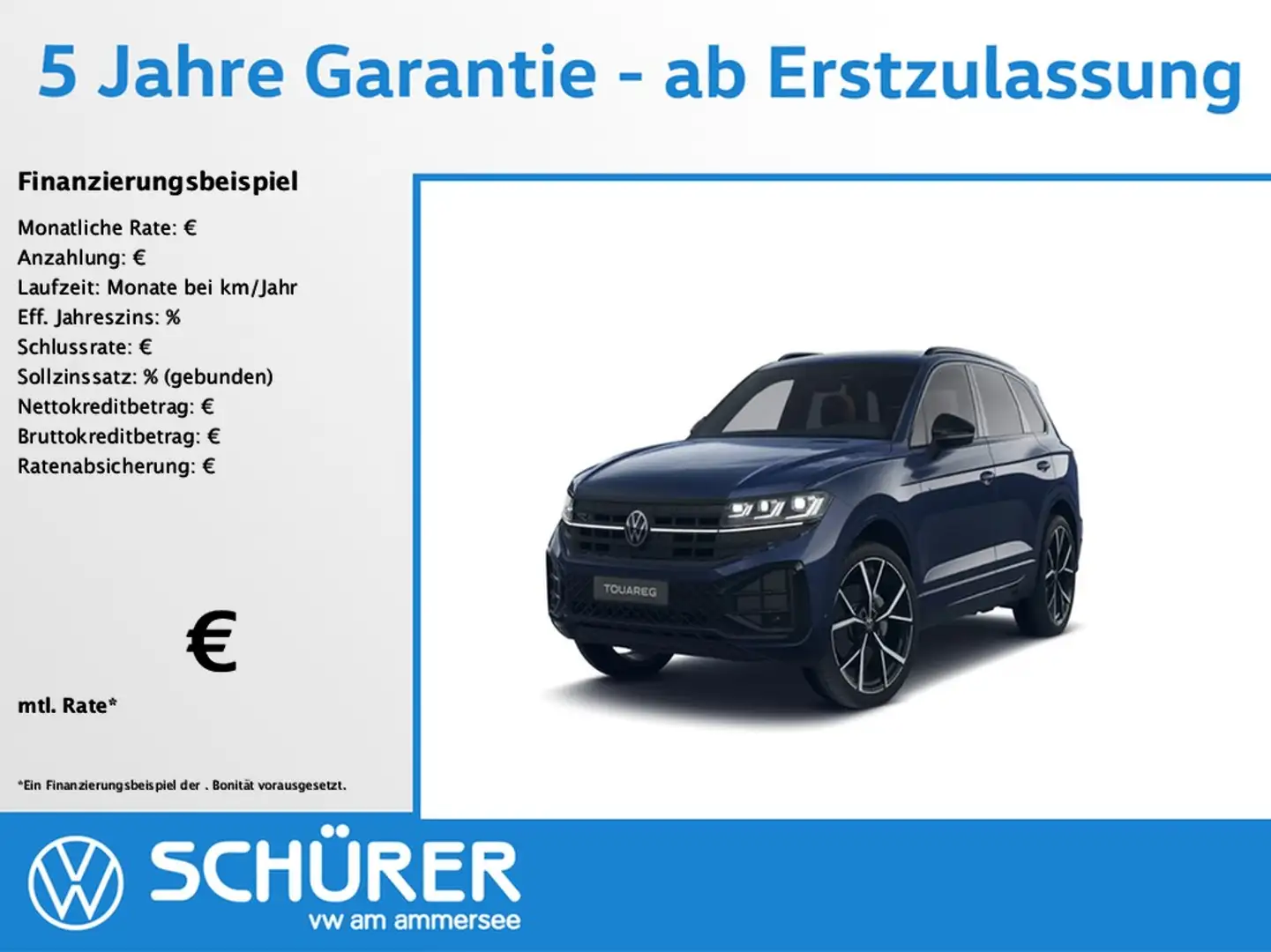 Volkswagen Touareg 3.0TDI R-Line Black Style Wankstabi StdHz 360° ... Blau - 1