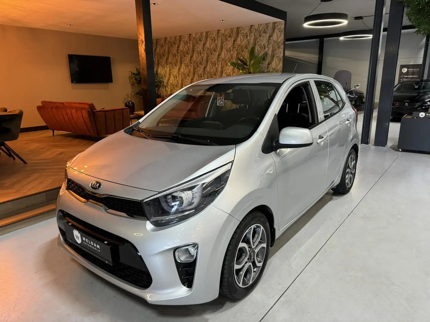 Kia Picanto 1.2 CVVT Garantie StuurVW StoelVW Cruise Clima Nav Zilver - 2