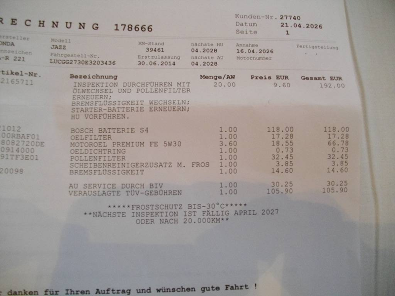 Honda Jazz *nur 39`tkm*Rentnerwagen in sehr bildschönem Zustand* — photo 10