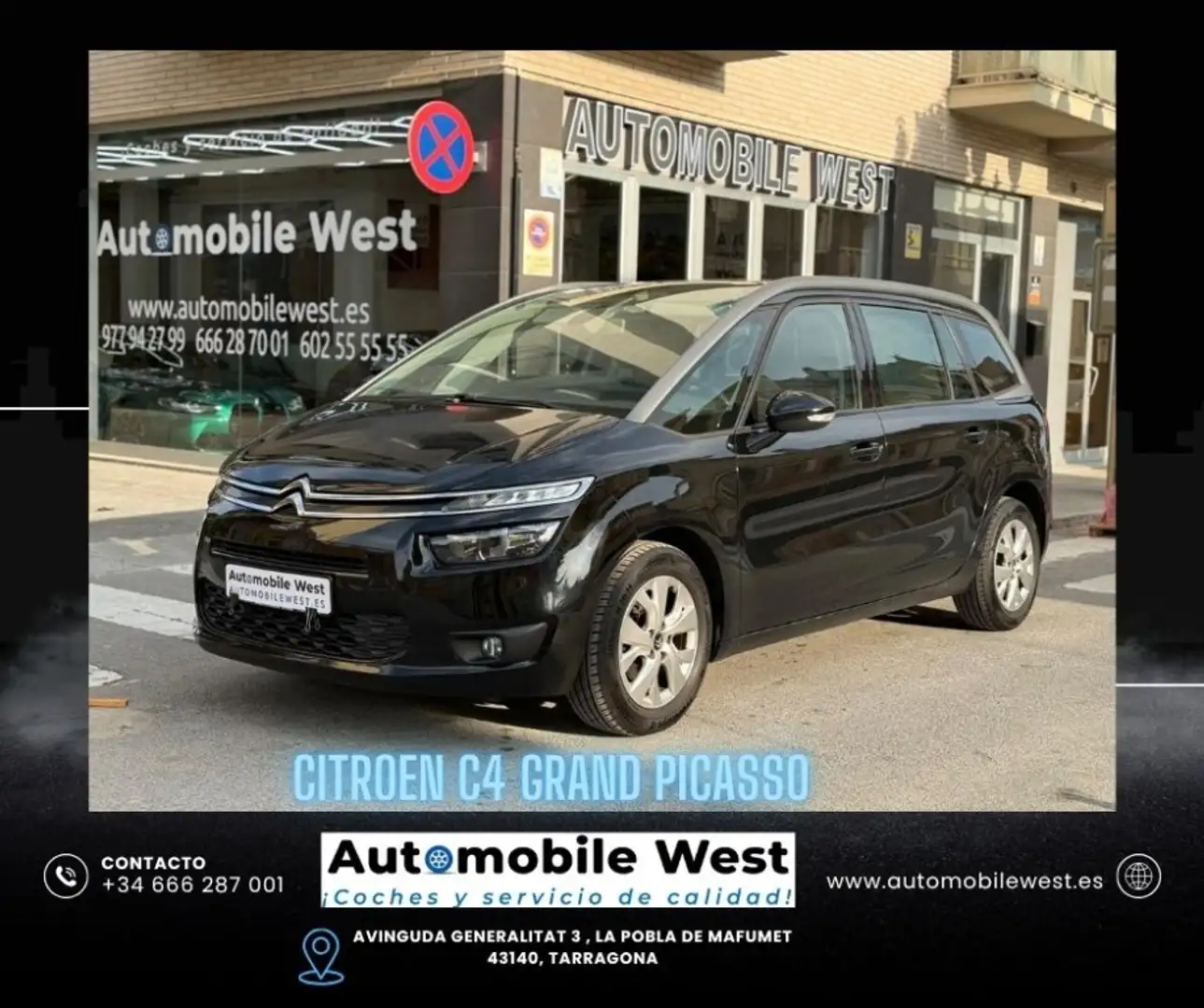 Citroen C4 Grand Picasso 1.2 PT. S&S Attraction Zwart - 1