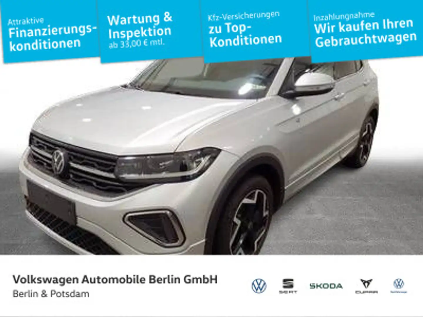 Volkswagen T-Cross 1.5 TSI R-Line Kamera IQ.LIGHT AHK Navi Silber - 1