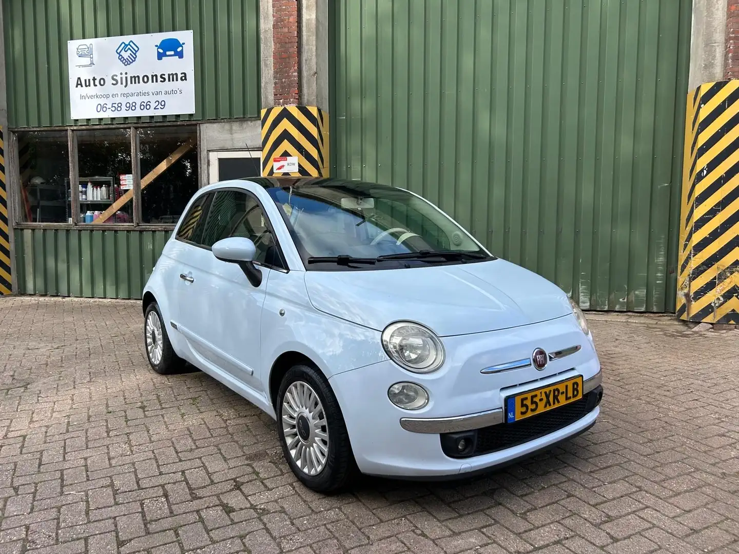 Fiat 500 1.2 Blauw panoramadak Blauw - 1