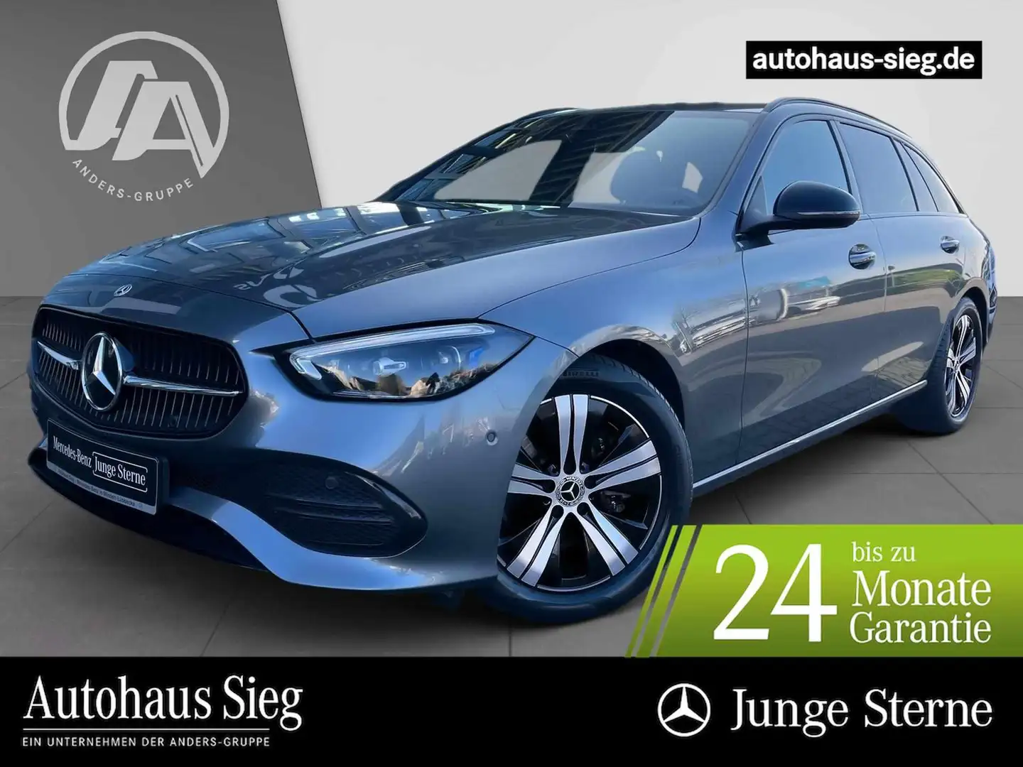 Mercedes-Benz C 220 d T Avantgarde+MBUX+AHK+KAm+DIGITAL+EASY-P Grijs - 1