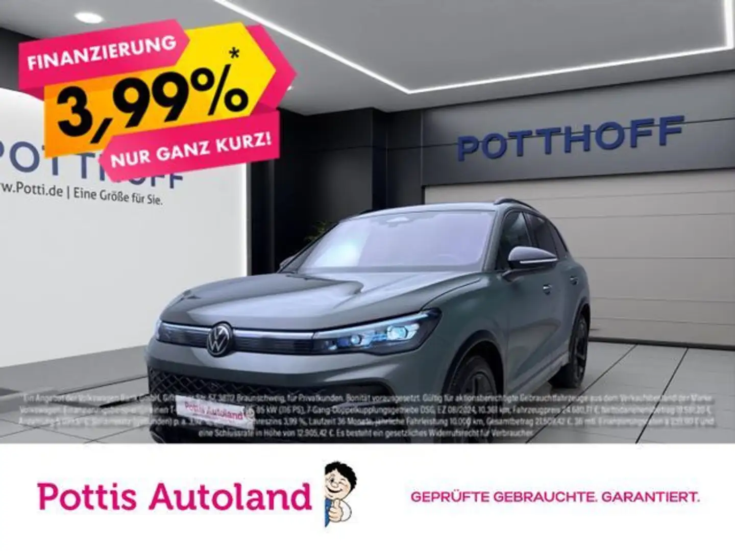 Volkswagen Tiguan 2.0 TDI DSG R-LINE STDHZG AHK NAVI LM19 Grün - 1