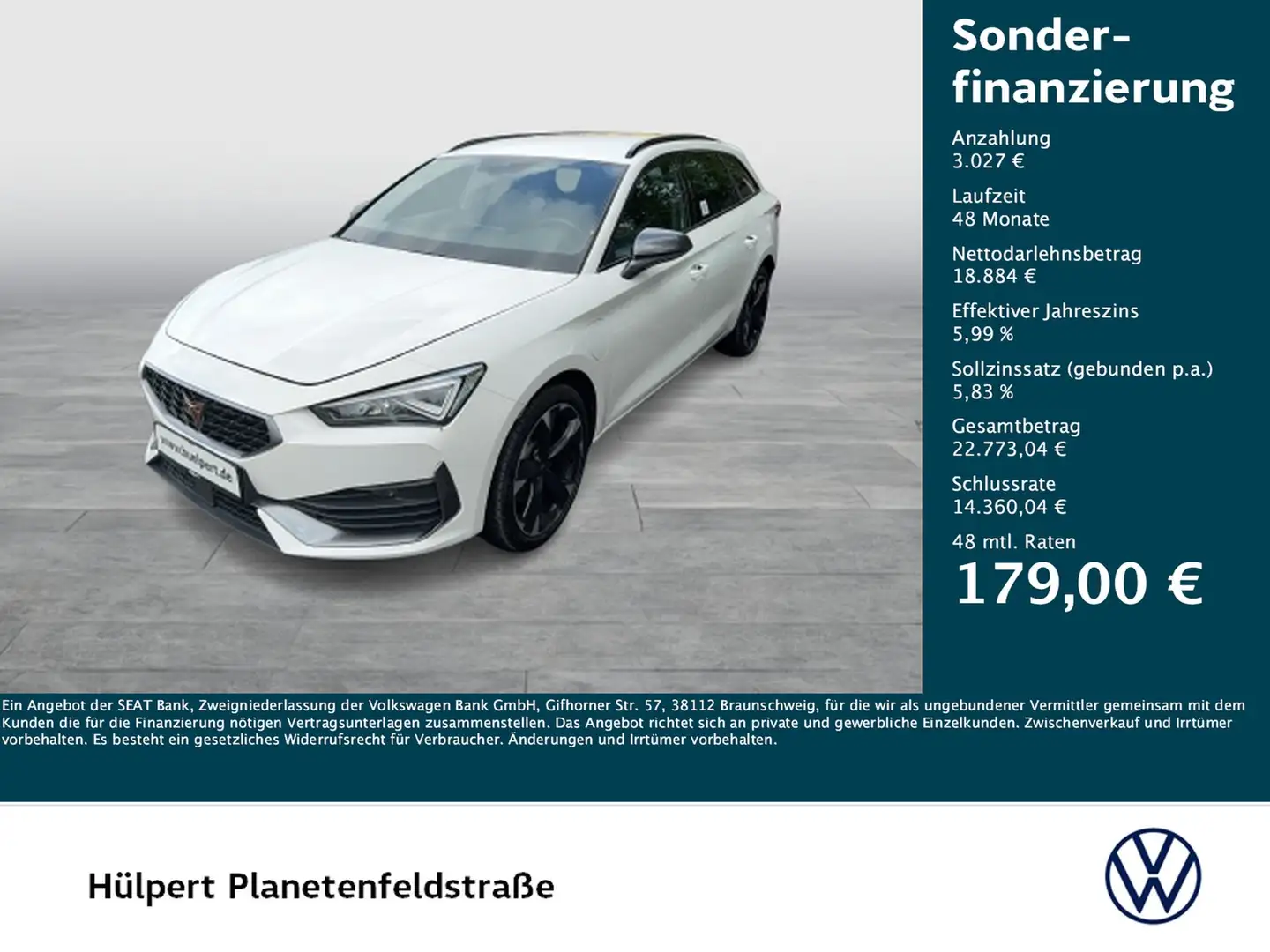 CUPRA Leon ST 1.4 HYBRID ACC LM18 NAVI SITZHEIZUNG LED Blanc - 1