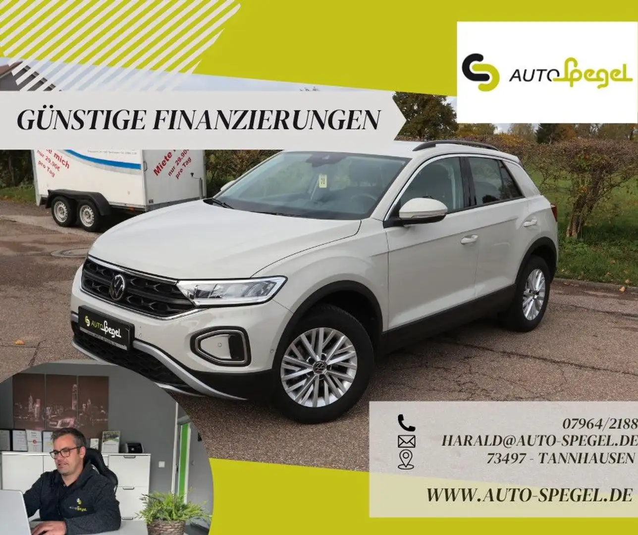 Volkswagen T-Roc Life Navi LED AHK DAB SHZ PDC Carplay TOP Grau - 1