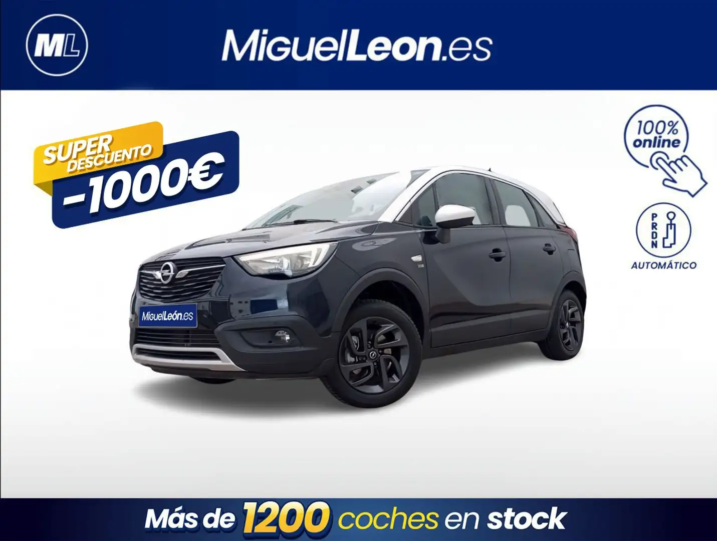 Opel Crossland 1.2 81kW Design Line 120 Anive. S/S Auto Negro - 1