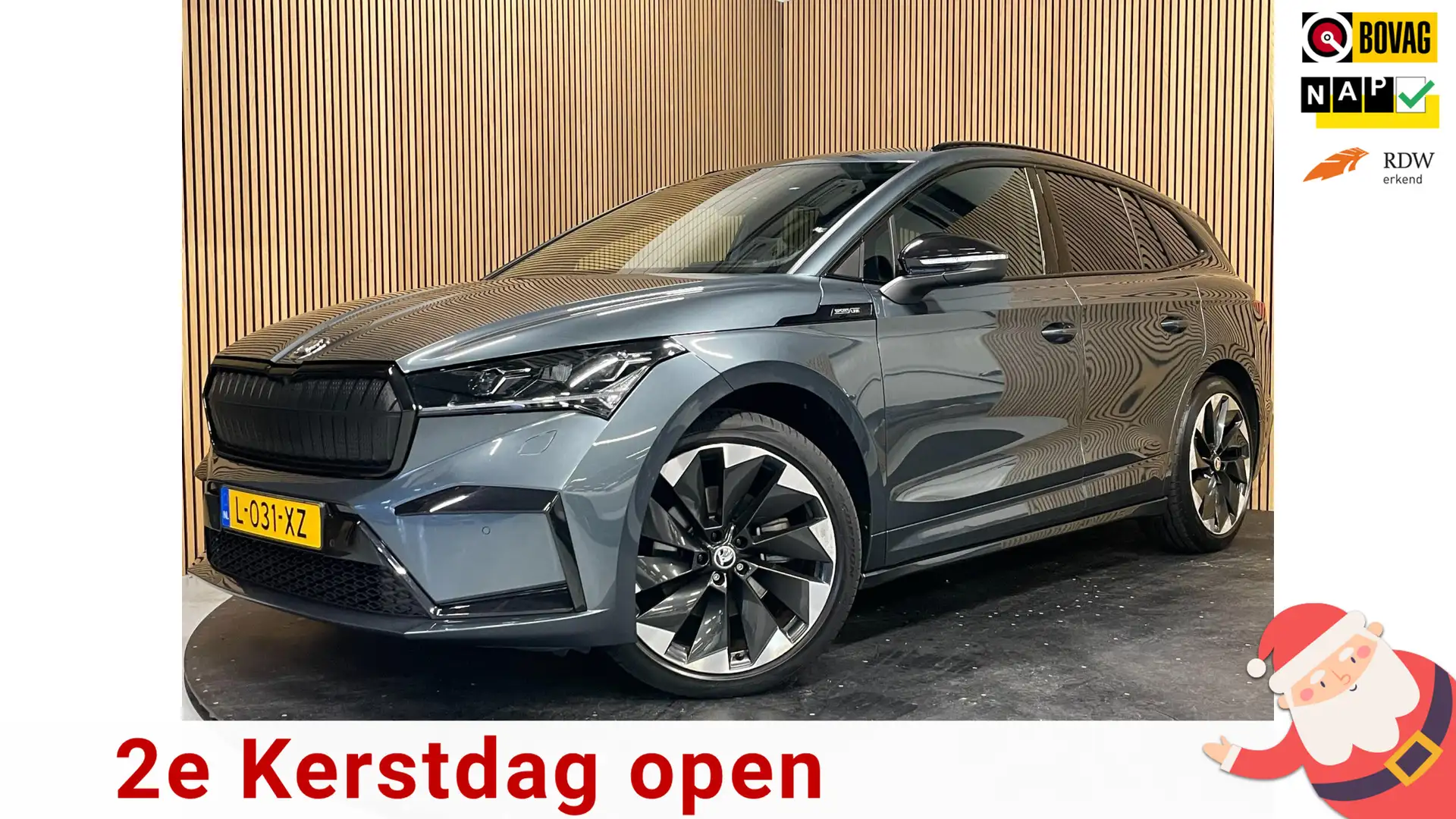 Skoda Enyaq iV 60 SPORTLINE|SOH 91%|KUIPSTOEL|CARPLAY|CAMERA|A Gris - 1