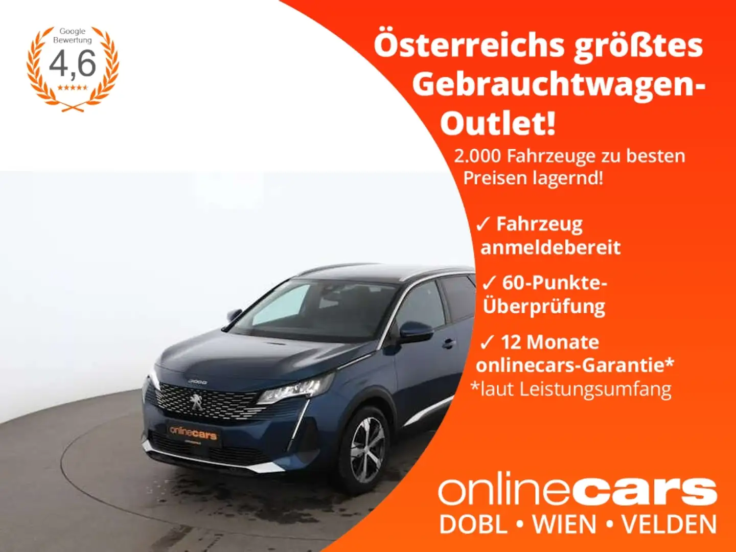 Peugeot 3008 1.5 BlueHDi 130 Allure LED NAVI LEDER R-CAM Blau - 1