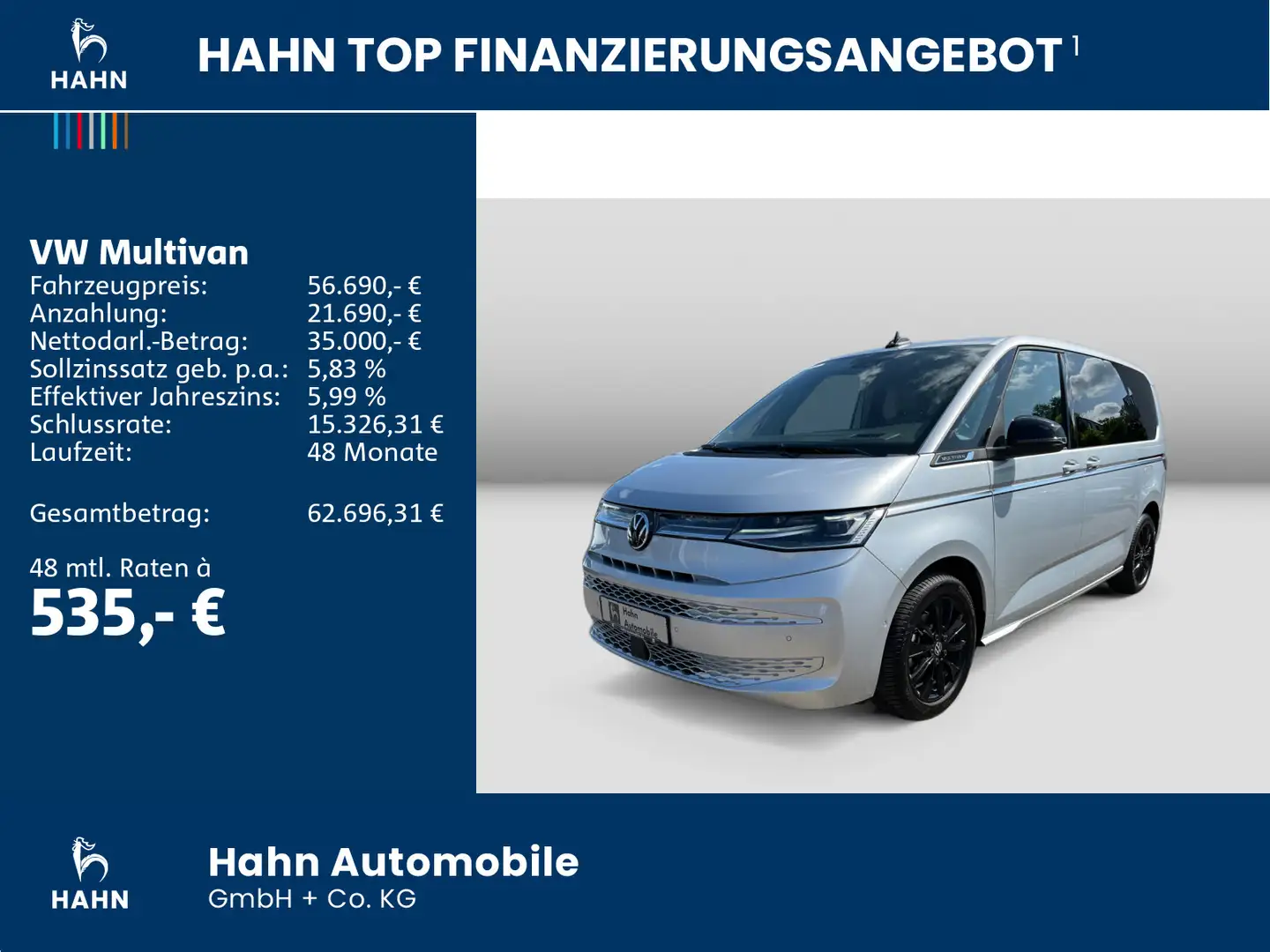 Volkswagen T7 Multivan T7 Multivan 2.0TDI Style DSG 7Sitzer LED AHK Vir Silber - 2