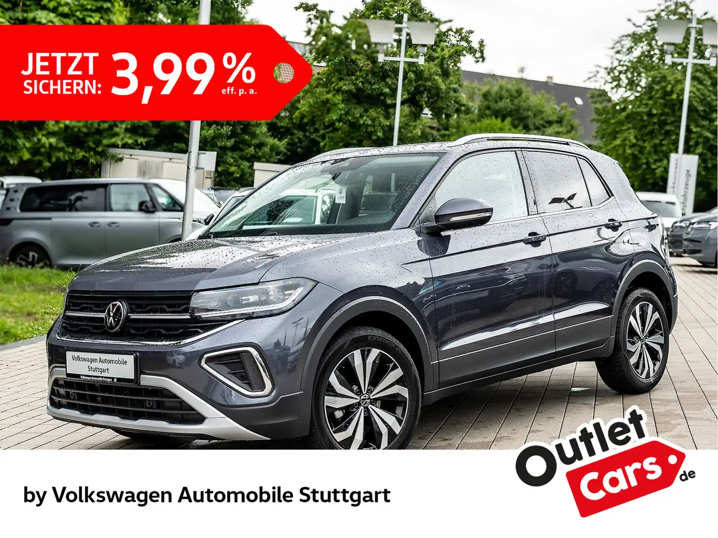 Volkswagen T-Cross 1.0 TSI Style DSG Navi Klima SHZ LED Grau - 1