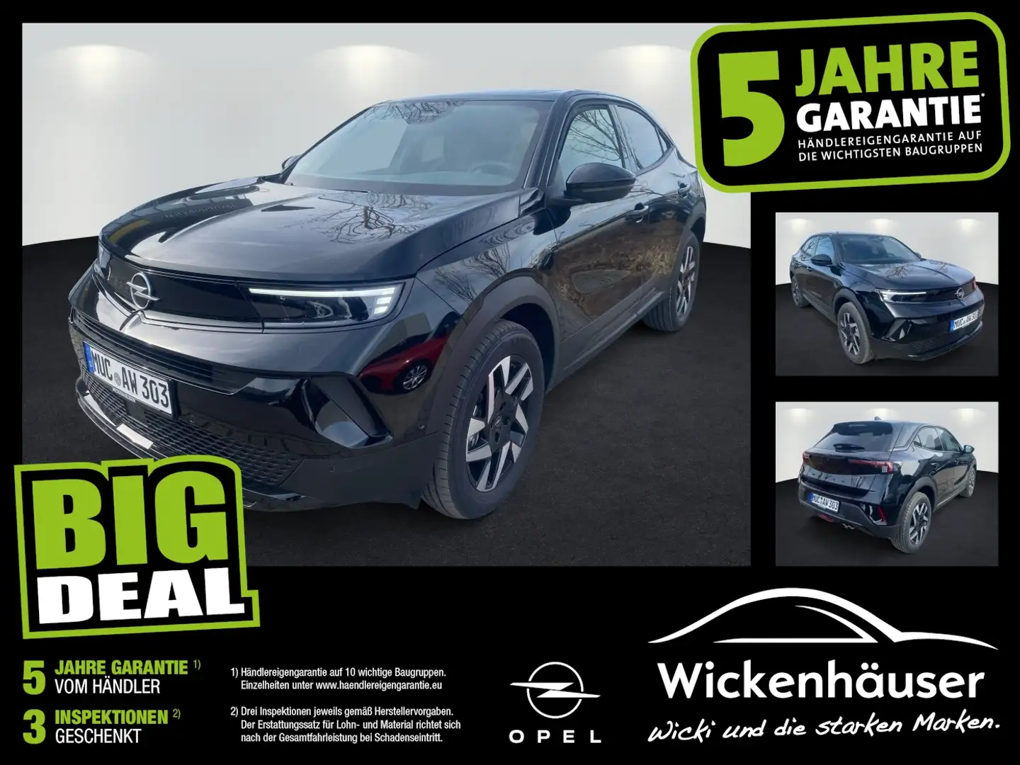 Opel Mokka 1.2 Turbo Elegance FLA LM KAM LED W-Paket Schwarz - 1
