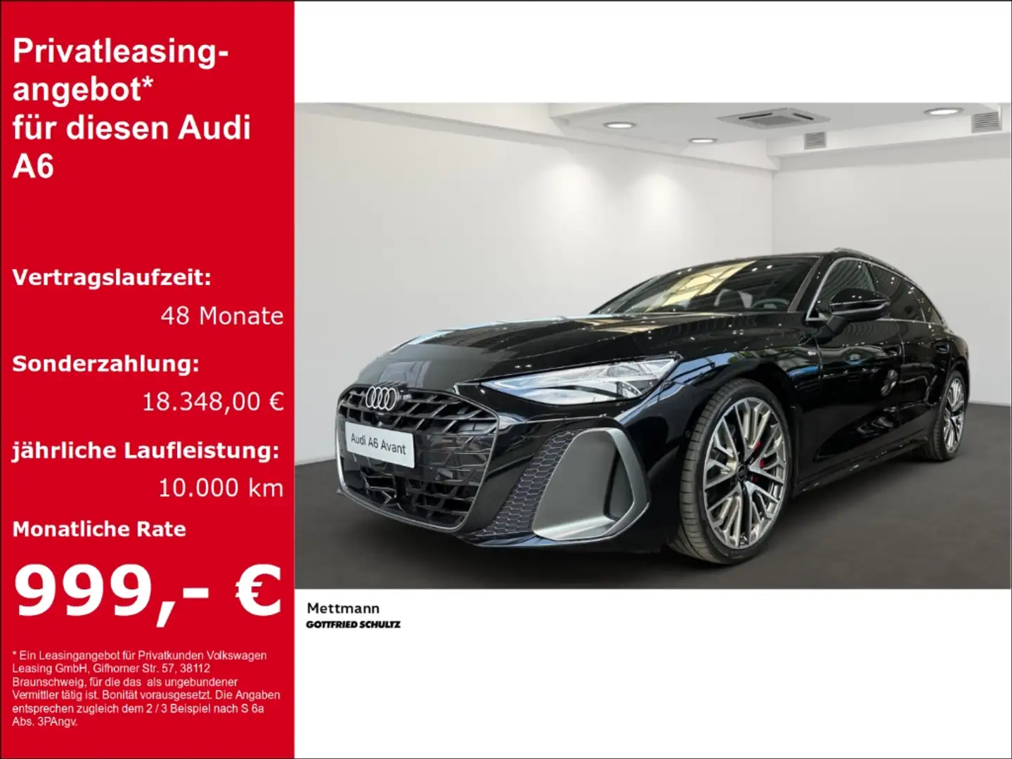 Audi A6 AVANT V6 QUATTRO PANO LUFTFAHRWERK B O MMI PRO Zwart - 1