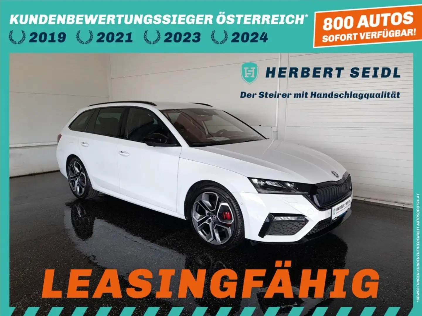 Skoda Octavia Combi "RS EDITION" 2,0 TDI DSG *19 ZOLL / RS-EXKLUSIV INTERIEUR / STANDHZG / DCC / MATRIX-LED / HEAD-UP / 360° KAMERA* Weiß - 1