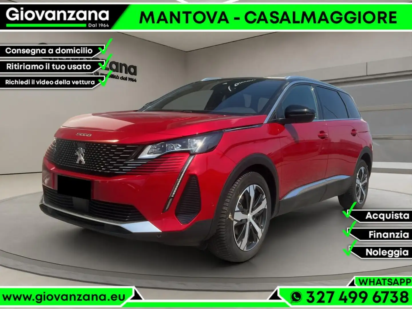 Peugeot 5008 5008 1.5 bluehdi GT s&s 130cv eat8 7 POSTI Rosso - 1