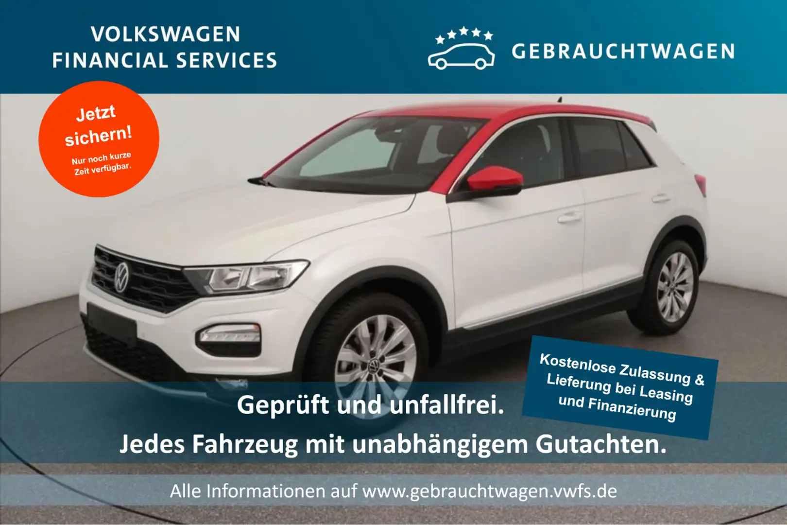 Volkswagen T-Roc Sport 1.5 TSI DSG AHK*PDC*Tempo*Klima*SH Blanc - 1