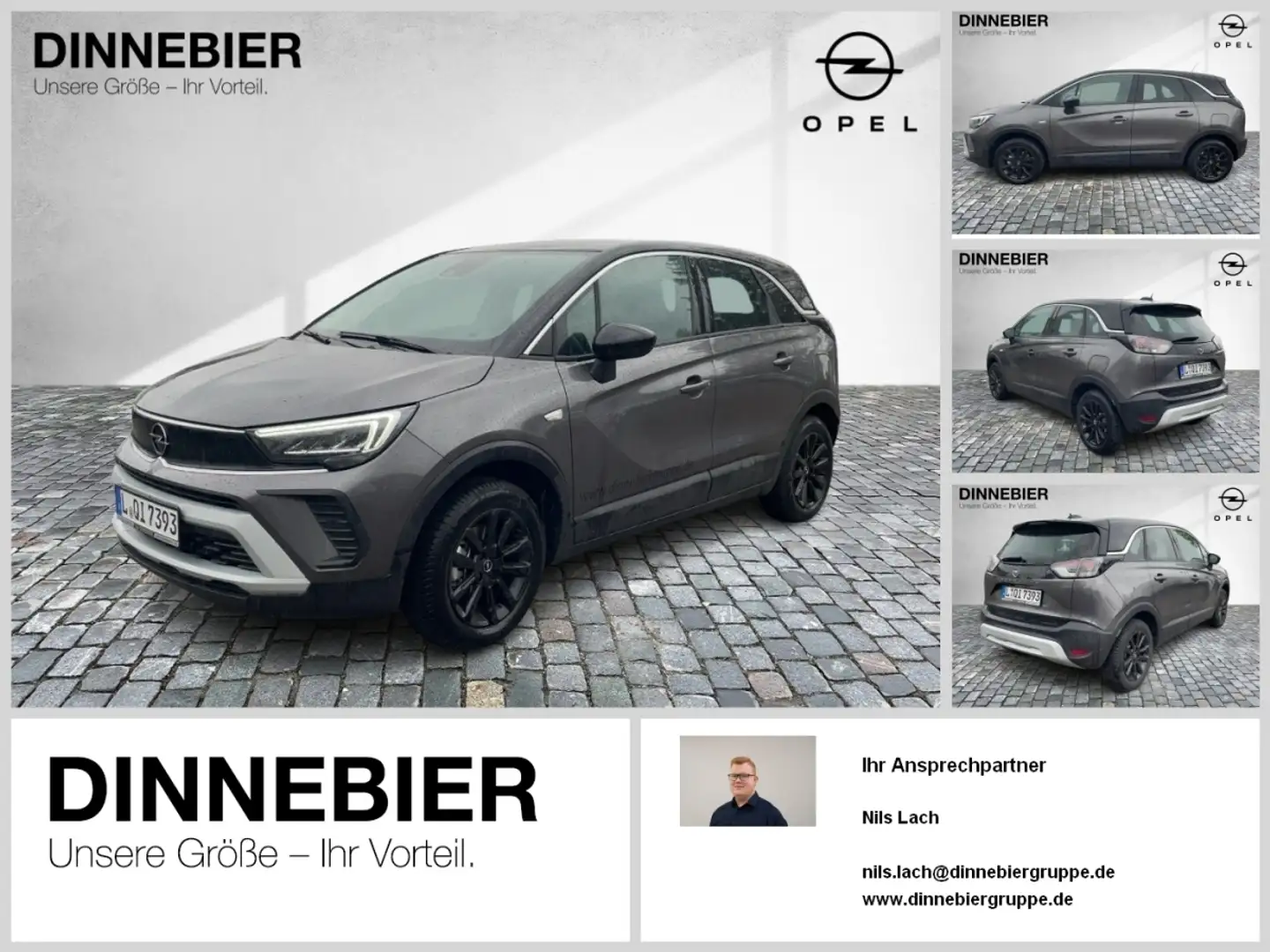 Opel Crossland Elegance 1.2 Direct FLA KAM LM Navi Gris - 1