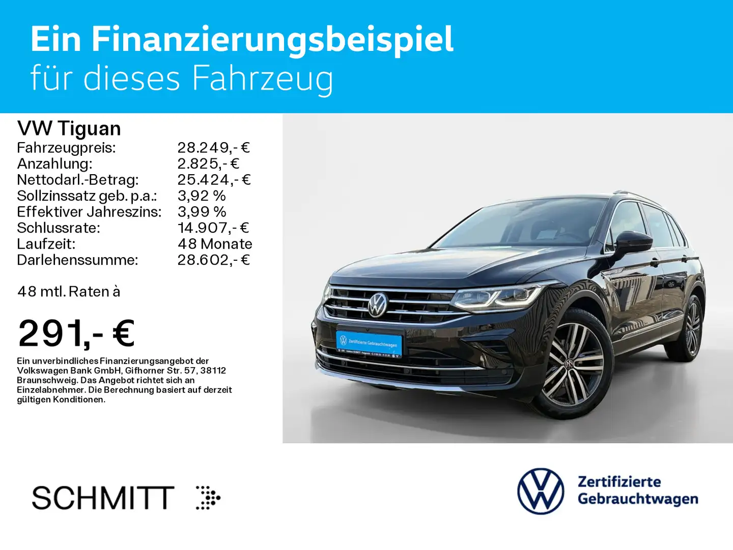 Volkswagen Tiguan 1.5 TSI DSG ELEGANCE*IQ.LIGHT*AHK*DIGITAL Negro - 2