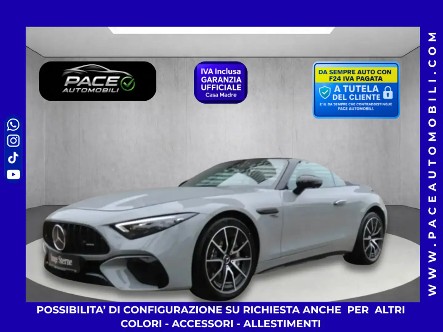 Mercedes-Benz SL 43 AMG AMG PREMIUM DISTRONIC PERFORMANCE NIGHT BURMESTER Grigio - 1