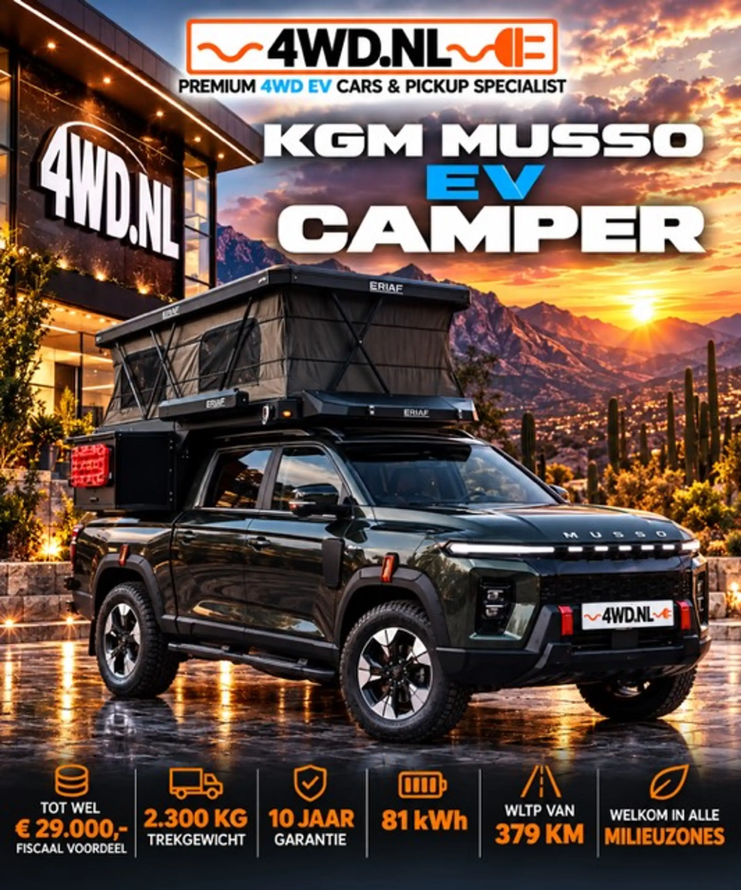 Maxus eTERRON 9 EV 4WD - 120- kWh Premium 5 pers VAN - V.A € 59.00 — photo 6