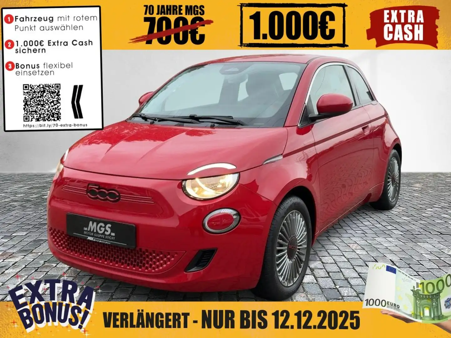 Fiat 500e Red DAB #ANDROID #NAVI #PDC #SHZ #WINTER Weiß - 1