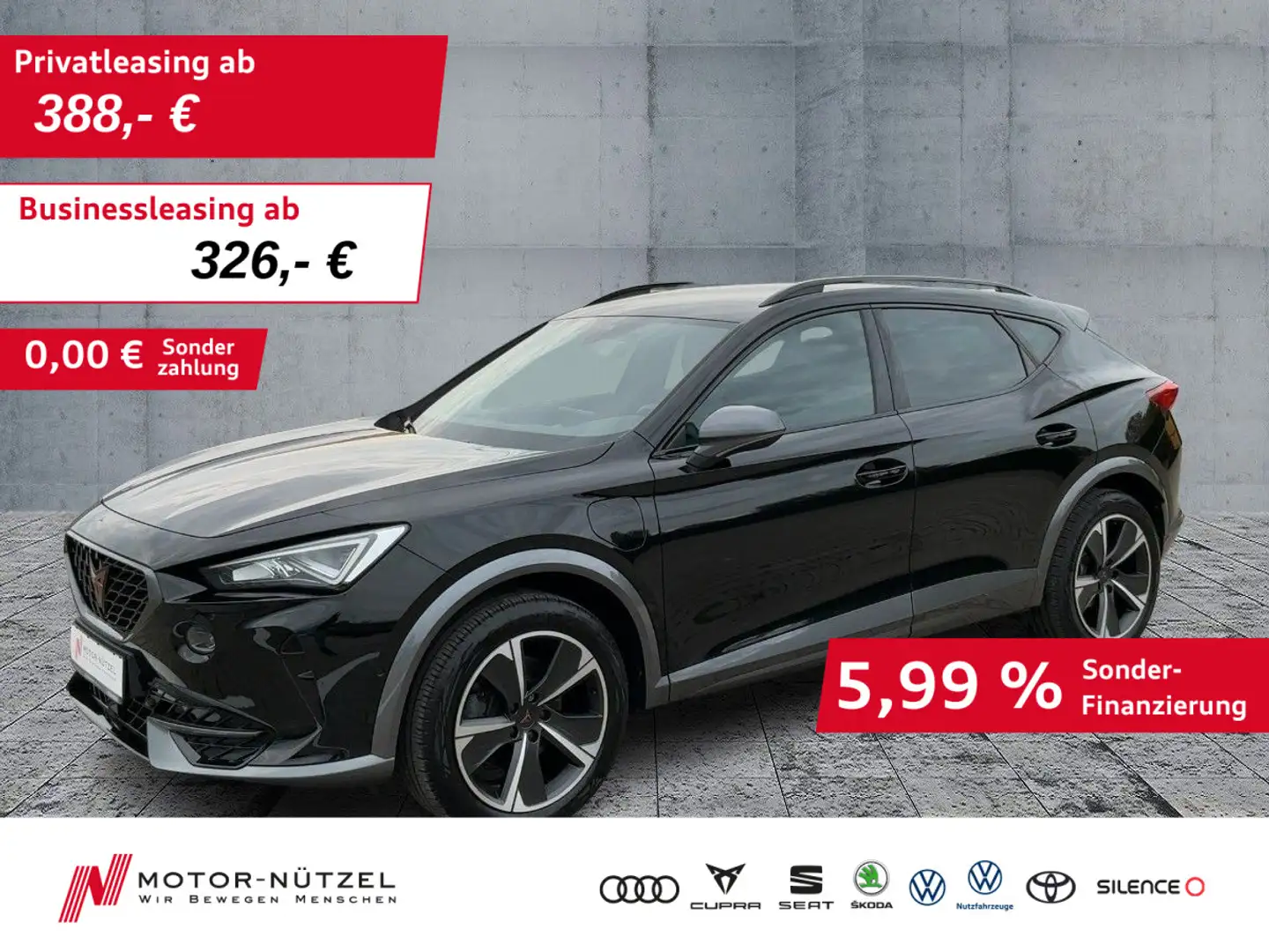 CUPRA Formentor 1.4 e-Hybrid DSG 5JG+LED+NAVI+AHK+ACC Schwarz - 1