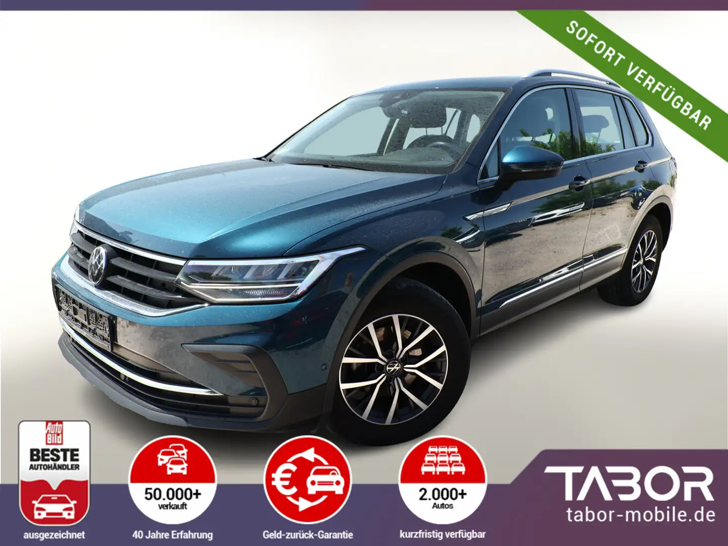 Volkswagen Tiguan 1.5 TSI 150 Life Pano AHK ParkAs AppC SHZ Blau - 1