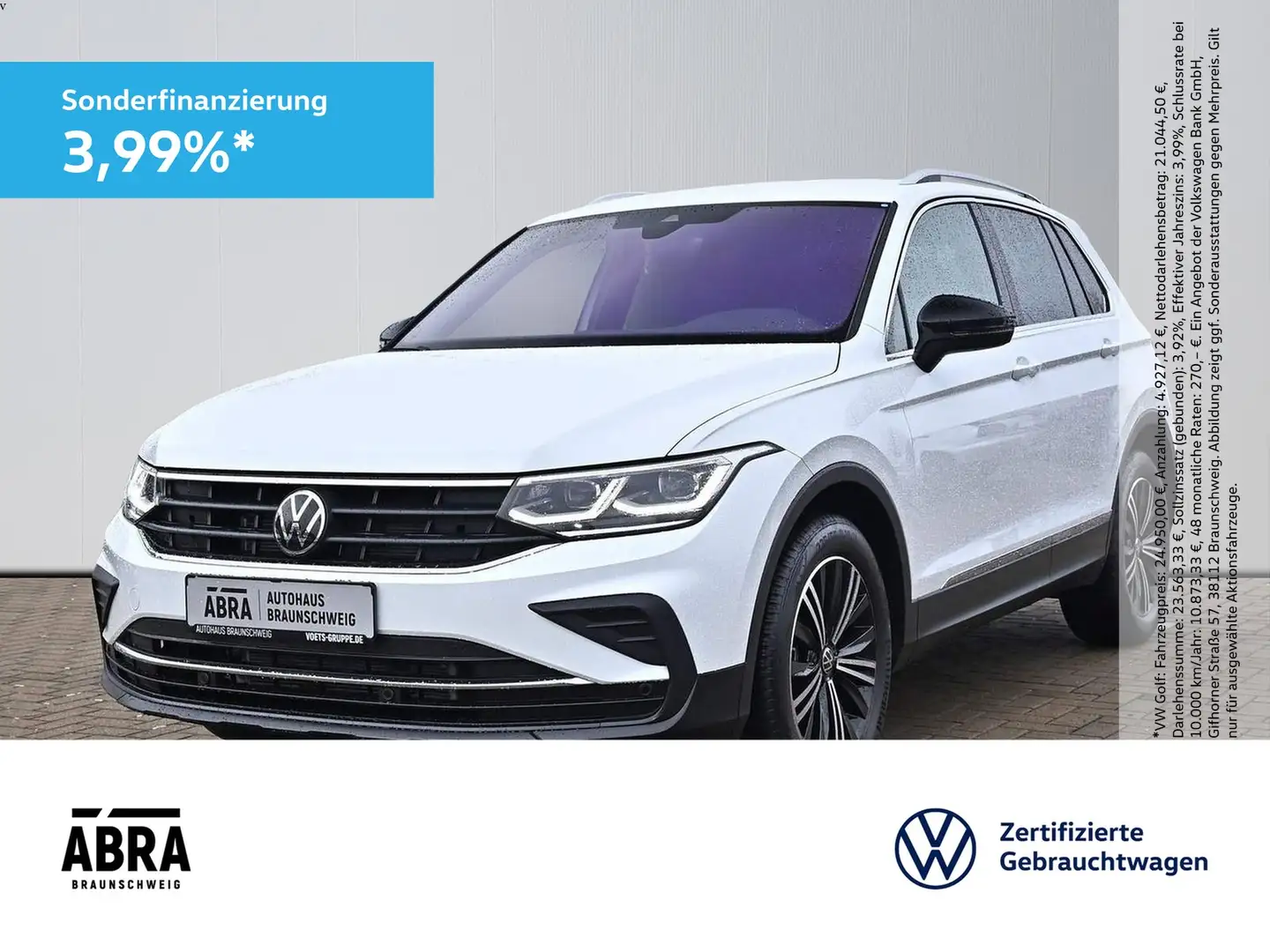 Volkswagen Tiguan 2.0 TDI Move DSG LED+NAV+CAM+AHK+ACC+PDC Weiß - 1