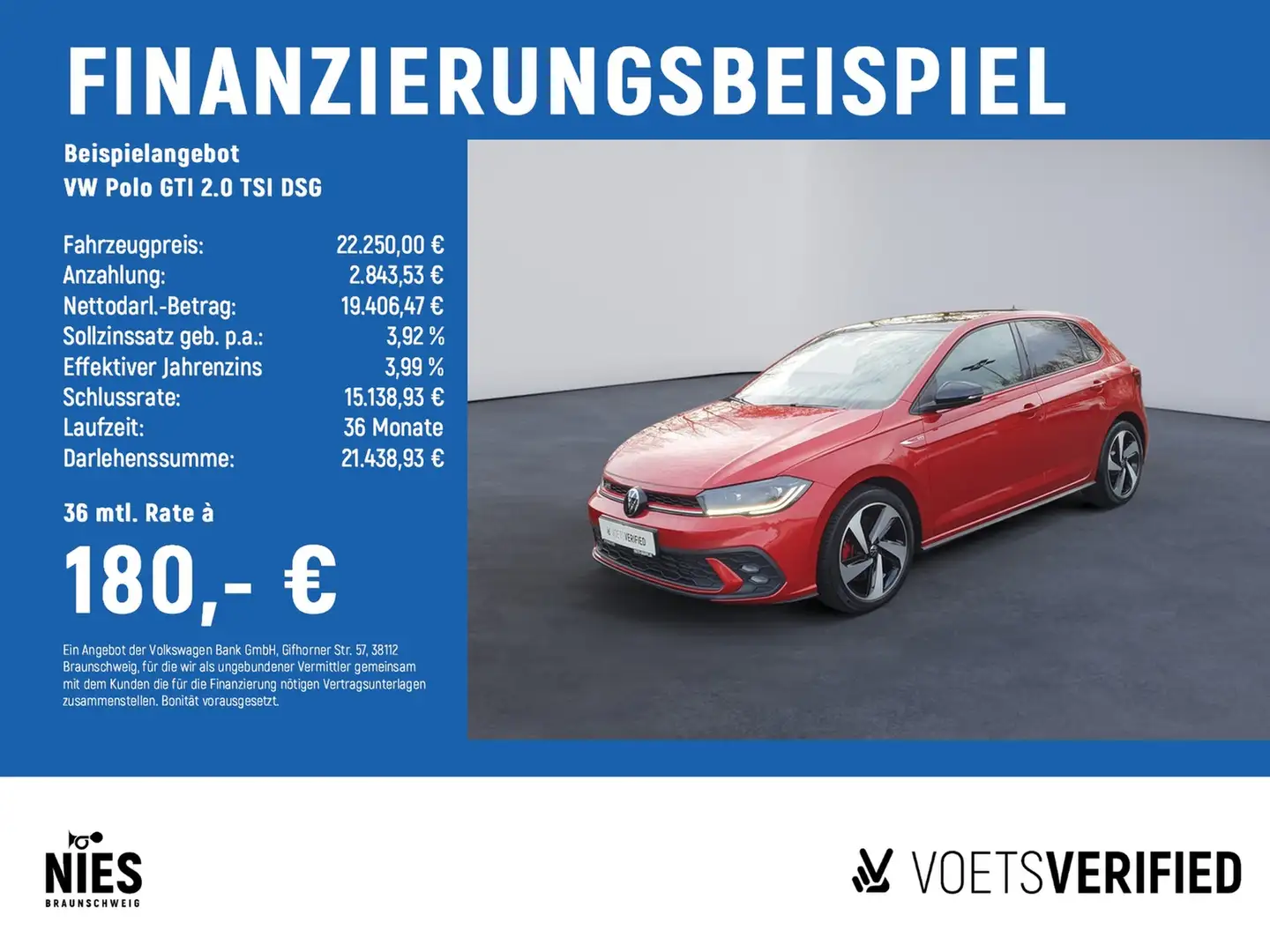 Volkswagen Polo GTI 2.0 TSI DSG ACC+KLIMA+PDC Rot - 2