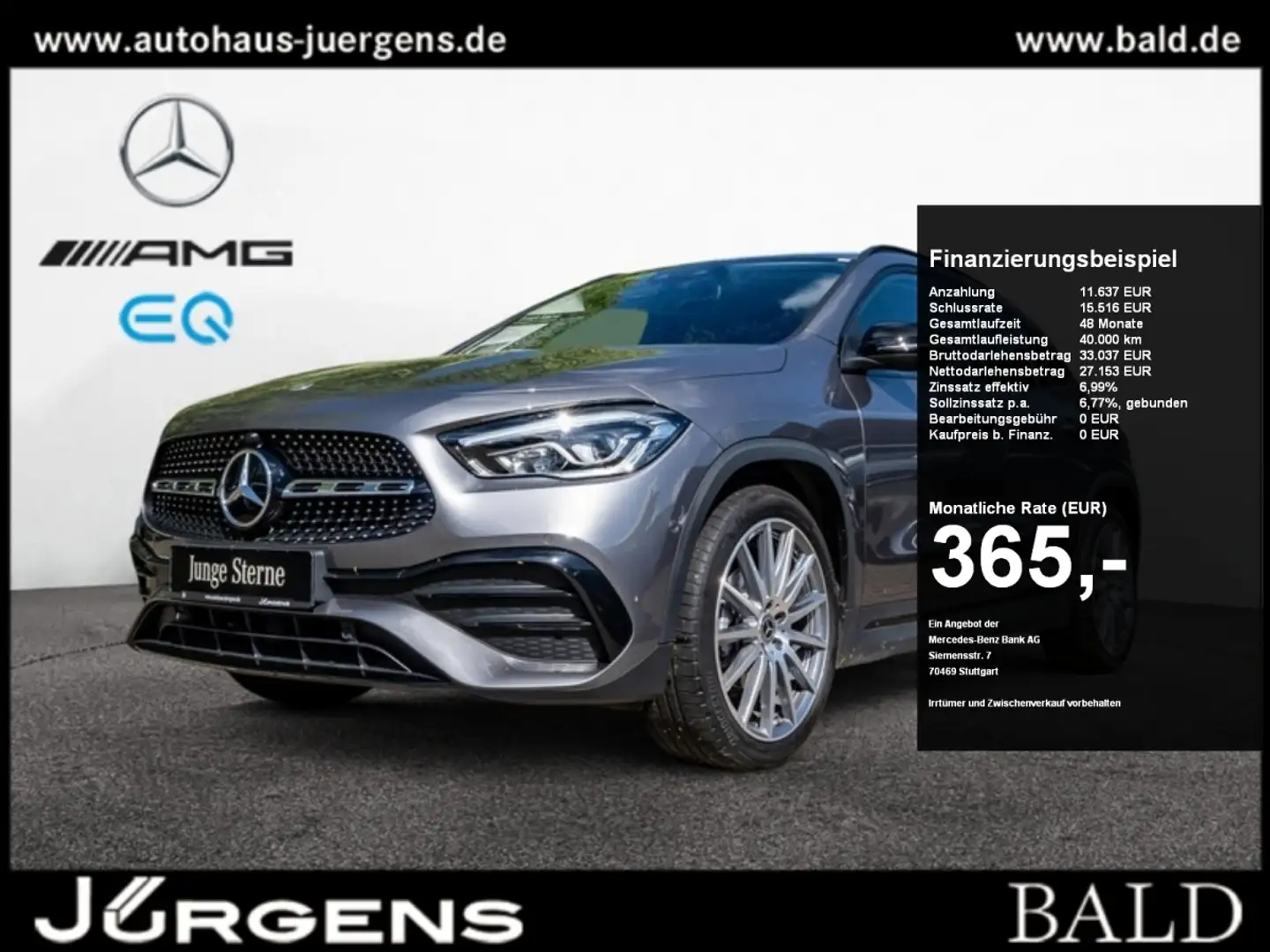 Mercedes-Benz GLA 180 AMG-Sport/LED/Cam/Night/EASY-P/Ambi/20' Grigio - 1