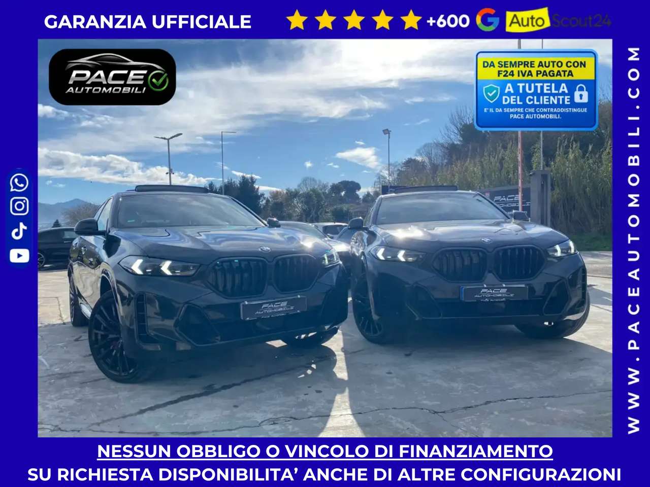 BMW X6 D BLACK PACK M-SPORT PRO MSPORT TETTO PELLE 22"HUD