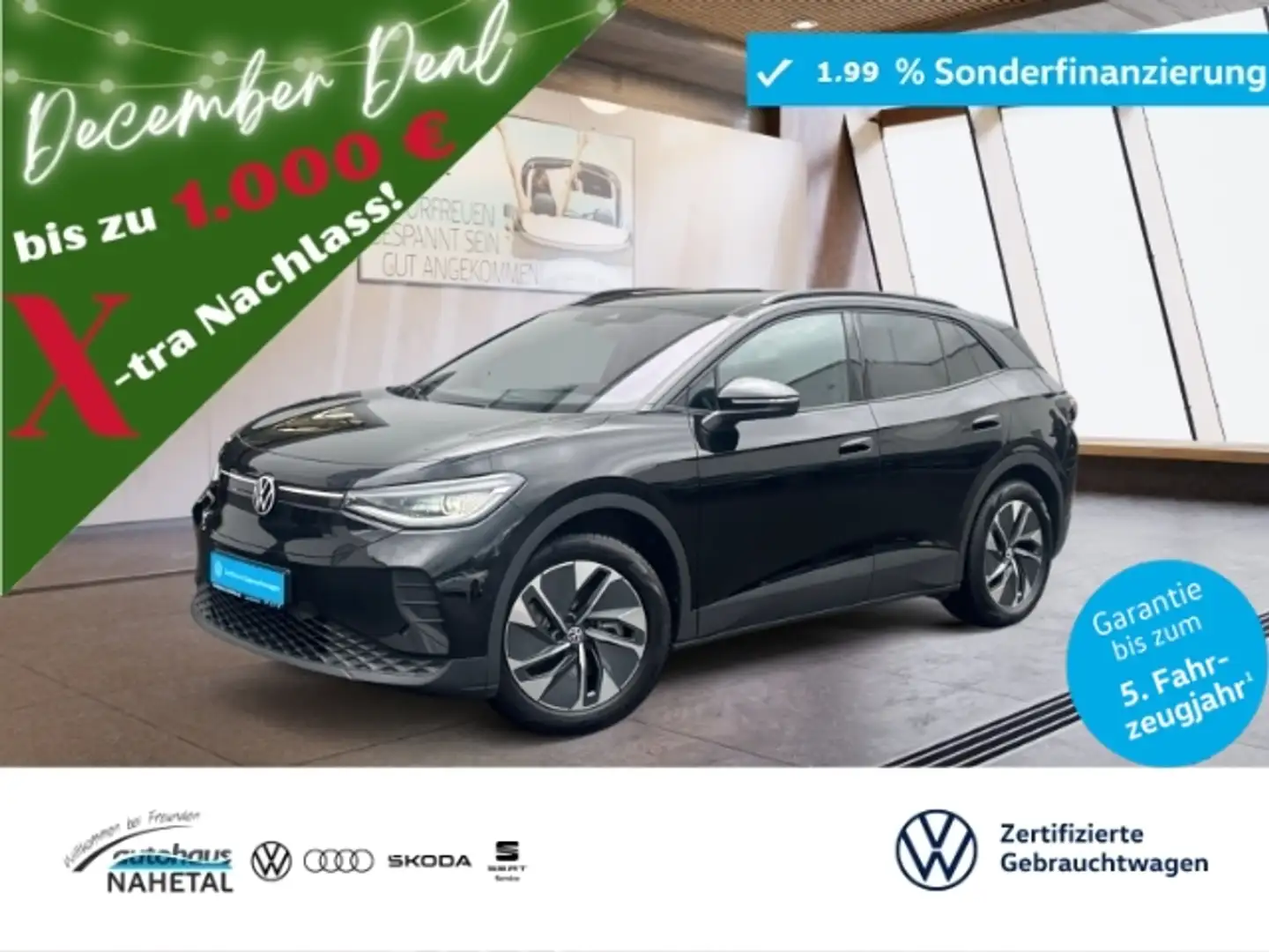 Volkswagen ID.4 PRO 210KW IQ-LIGHT NAVI 19''LM REAR VIEW APP 3Z-KL Schwarz - 1