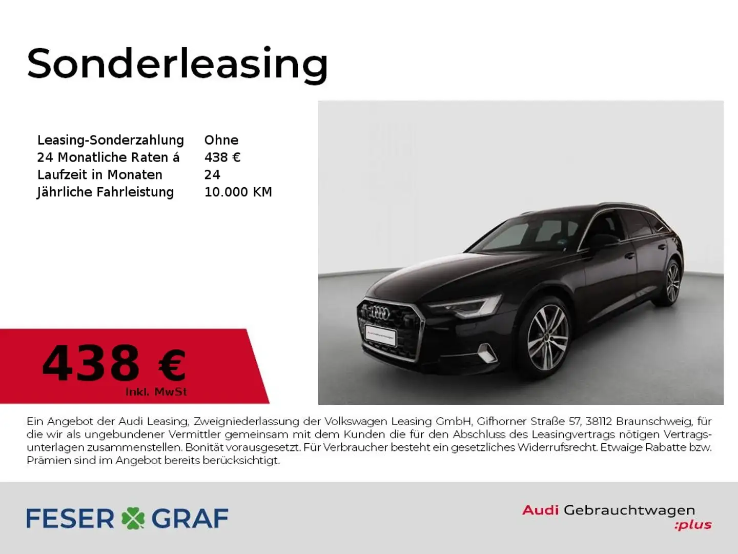 Audi A6 Avant 50 TDI Adv HUD,Matrix,AHK,Leder,Sitzbel Schwarz - 1