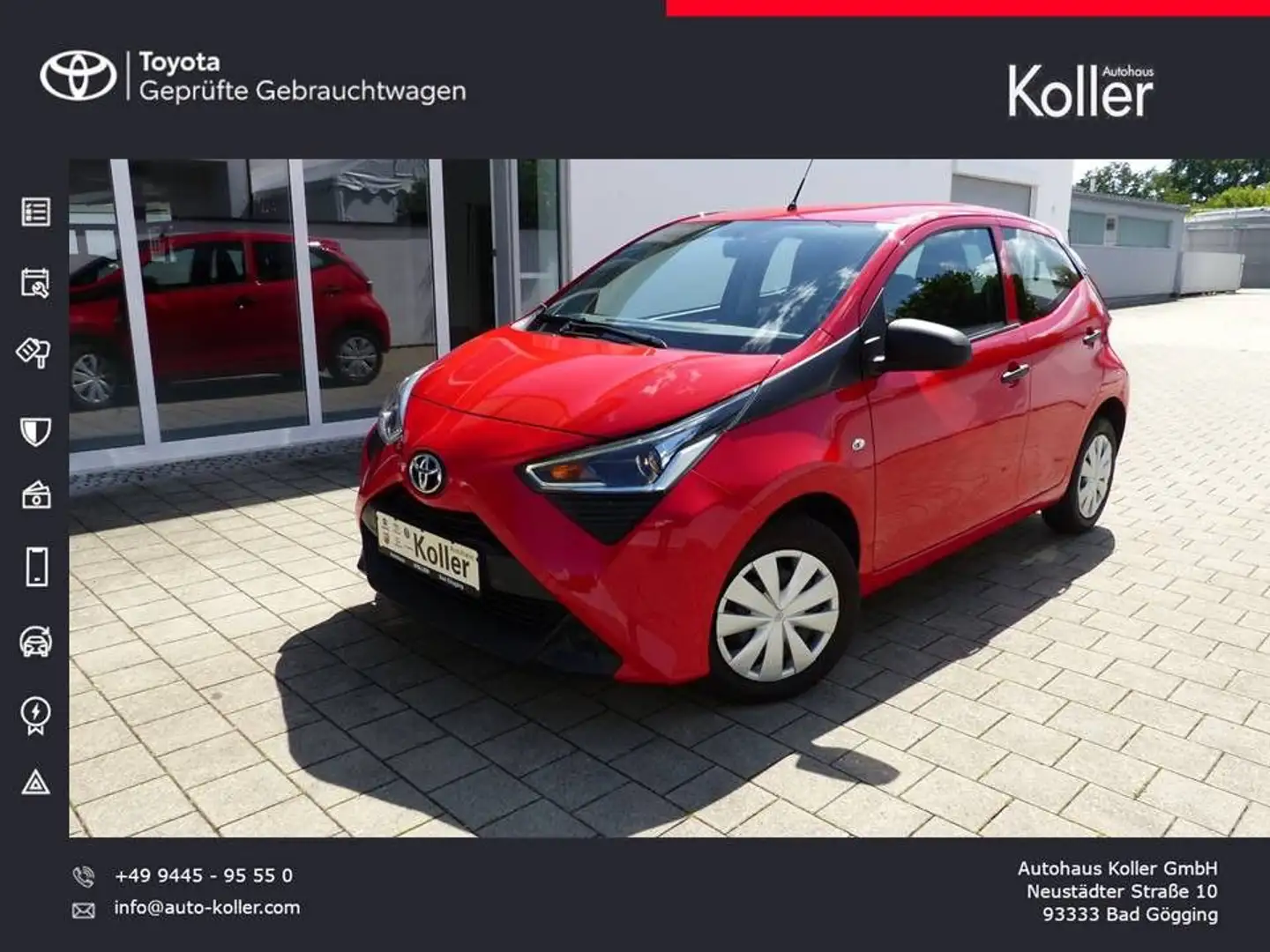 Toyota Aygo 1.0 VVT-i x 5-türig Klima HiFi Bluetooth Rouge - 1