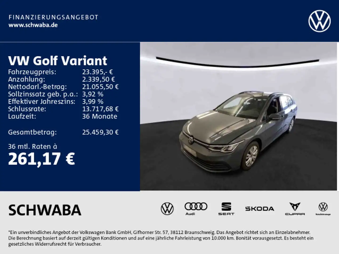 Volkswagen Golf Variant Golf VIII Variant Life 2.0 TDI LED*ACC*PDC*R-KAM Gris - 1
